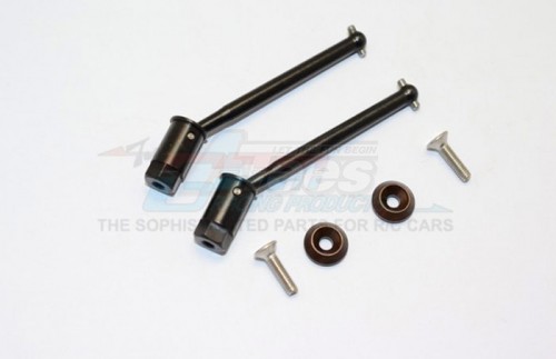 GPM Racing Axial Yeti Jr.™ Steel #45 Front Cvd Shaft (49MM) 1Pr Set Black