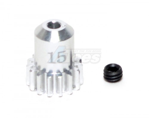 GPM Racing Kyosho Mini-Z AWD Aluminum Motor Gear (15t) With Screw - 1 Piece Set Silver