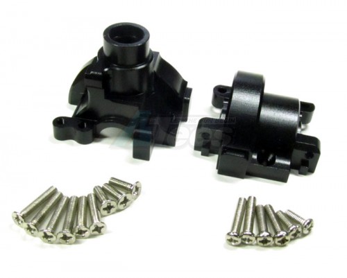 GPM Racing HPI Nitro MT 2 Aluminum Front / Rear Gear Box With Screws - 2pcs Set Black