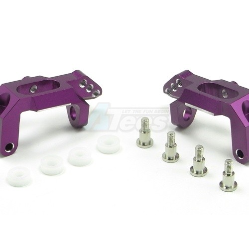 GPM Racing HPI Nitro MT 2 Aluminum Front Bearing C-Hub (10 Deg Caster)-1 Pr Purple