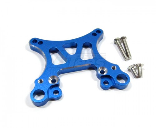 GPM Racing HPI Nitro MT 2 Aluminum Front Damper Tower With Screws - 1pc Set Blue