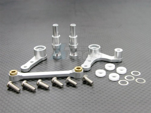 GPM Racing HPI Nitro MT 2 Aluminum Steering Assembly Set Silver