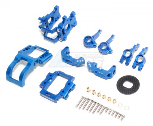 GPM Racing HPI Nitro MT 2 Performance Combo Upgrade Set - 7 Items Blue