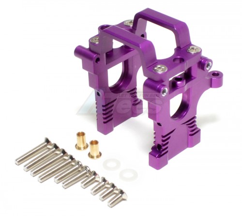 GPM Racing HPI Nitro MT Aluminum Center Gear Mount With Screws Set Purple