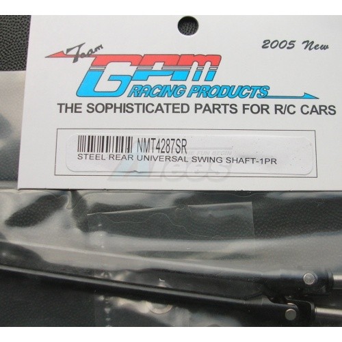 GPM Racing HPI Nitro MT Steel Rear Universal Swing Shaft -1 Pair Black