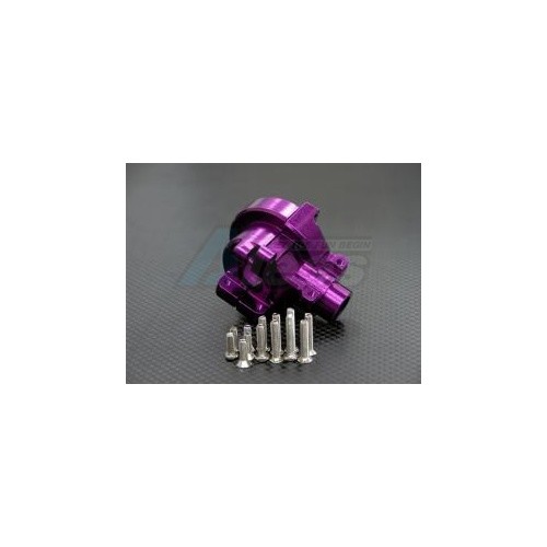 GPM Racing HPI RS4 3 Aluminum Front / Rear Gear Box With Screws - 2pcs Set Purple