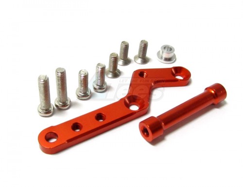 GPM Racing HPI RS4 3 Aluminum Radio Plate Rear Mount With Post & Collar & Screws-1pc Set Orange