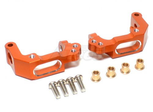 GPM Racing HPI RS4 3 Aluminum Front C-Hub With Collars & Screws 1 Pair Set Orange