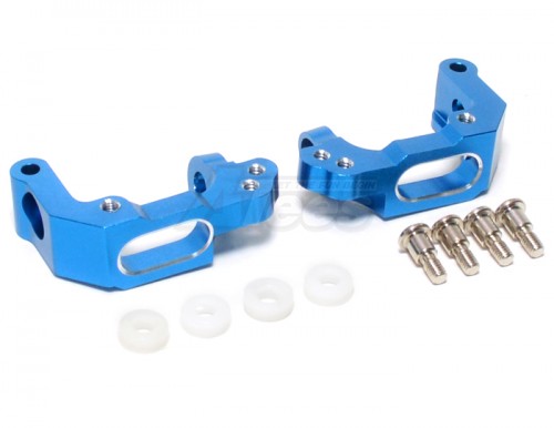 GPM Racing HPI RS4 3 Delrin Front Bearing C-Hub With Collars & Shims & Screws 1 Pair Set Blue