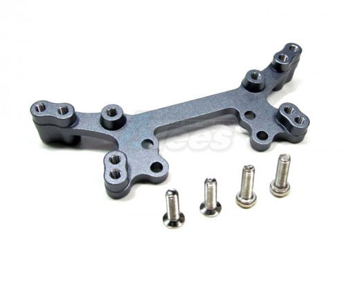 GPM Racing HPI RS4 3 Aluminum Rear Shock Mount Tower With Screws-1pc Set Gun Metal