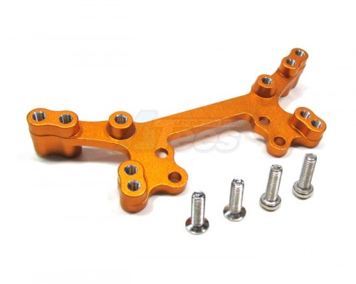 GPM Racing HPI RS4 3 Aluminum Rear Shock Mount Tower With Screws-1pc Set Orange