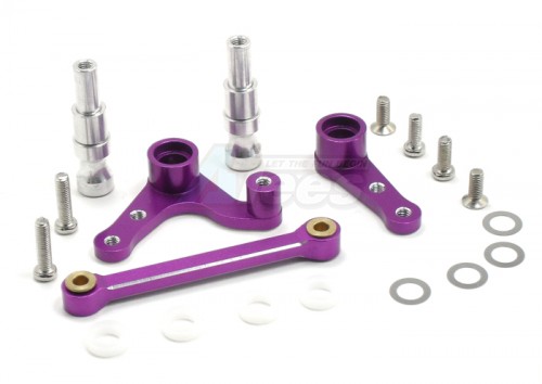 GPM Racing HPI RS4 3 Aluminum Steering Assembly Set Purple