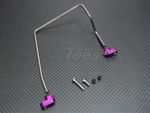 GPM Racing HPI RS4 3 Steel Handle With Aluminum Mounts & Screws -1 Piece Set Purple