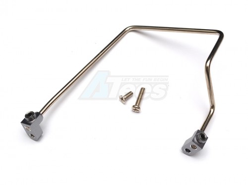 GPM Racing HPI RS4 3 Steel Handle With Aluminum Mounts & Screws -1 Piece Set Silver