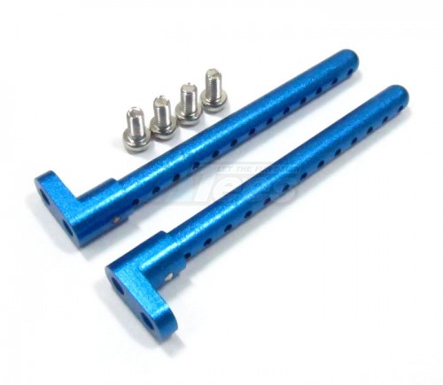 GPM Racing HPI RS4 3 Aluminum Rear Body Post With Screws 1 Pair Set Blue