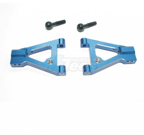 GPM Racing Team Associated Nitro TC3 Aluminum Rear Arm + Steel Pillow Balls With Screws 1 Pair Set Blue