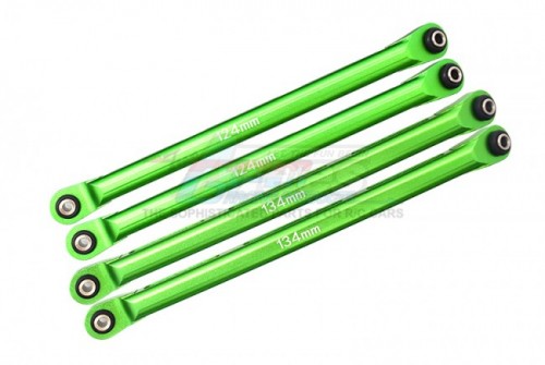 GPM Racing Axial RBX10 Aluminium Front Upper & Lower Chassis Links Parts Tree - 4Pcs Set Green