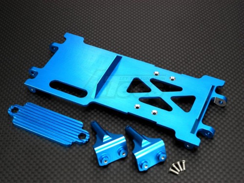 GPM Racing Team Losi Mini Rock Crawler Aluminum Battery Holder Down Strap - 1set Blue