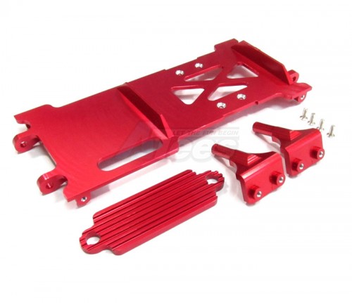 GPM Racing Team Losi Mini Rock Crawler Aluminum Battery Holder Down Strap - 1set Red