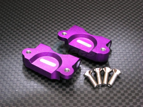 GPM Racing HPI Nitro, Rush Evo Aluminum Rear Upper Tie Rod Mount Purple