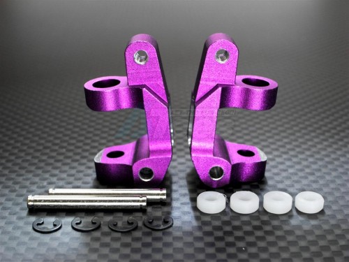 GPM Racing HPI Nitro, Rush Evo Aluminum Front C-Hub W/Pin Set-1 Pair Purple