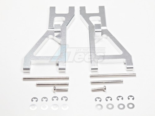 GPM Racing HPI Nitro, Rush Evo Aluminum Front Arm Set - 1 Pair Silver