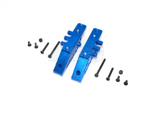 GPM Racing Axial RR10 Bomber Aluminium Front Gear Box Mount - 2Pcs Set Blue