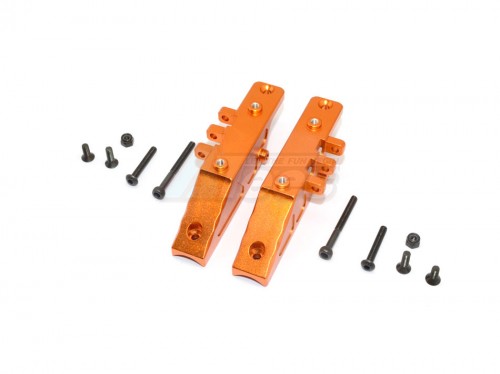 GPM Racing Axial RR10 Bomber Aluminium Front Gear Box Mount - 2Pcs Set Orange