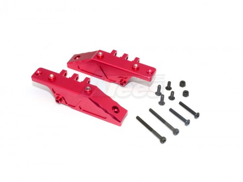 GPM Racing Axial RR10 Bomber Aluminium Front Gear Box Mount - 2Pcs Set Red