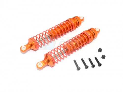 GPM Racing Axial RR10 Bomber Aluminium Front/Rear Adjustable Spring Damper (105Mm) Withm Aluminium Ball Ends - 1Pr Set Orange