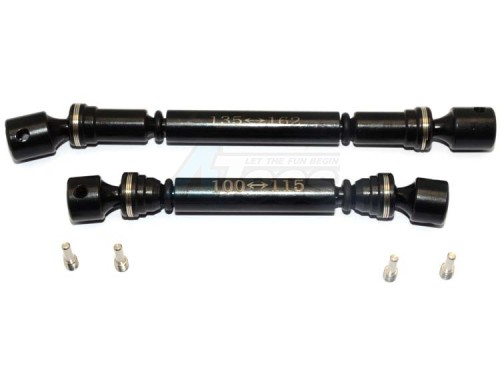 GPM Racing Axial RR10 Bomber Steel #45 Front & Rear Main Drive Shaft - 2Pcs Set Black