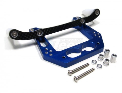 GPM Racing Traxxas Rustler VXL Aluminum Front Damper Mount Set Blue