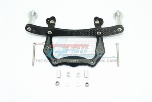 GPM Racing Traxxas Rustler VXL Aluminum Front Damper Mount - 1set Black
