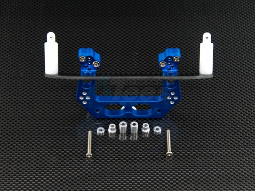 GPM Racing Traxxas Rustler VXL Aluminum Front Damper Mount Set Gun Metal