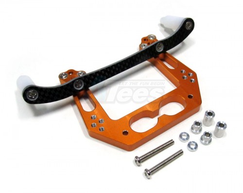 GPM Racing Traxxas Rustler VXL Aluminum Front Damper Mount Set Orange