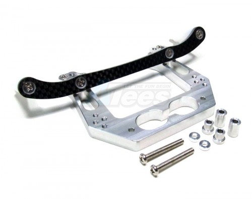 GPM Racing Traxxas Rustler VXL Aluminum Front Damper Mount Set Silver