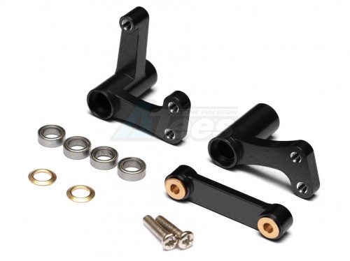 GPM Racing Traxxas Rustler VXL Aluminum Steering Assembly - 1Set Black
