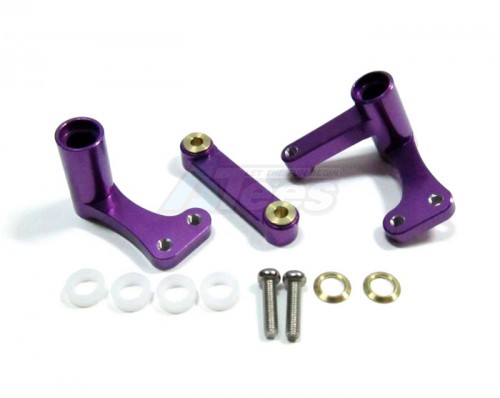 GPM Racing Traxxas Rustler VXL Aluminum Steering Assembly - 1set Purple