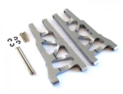 GPM Racing Traxxas Rustler VXL Aluminum Front Lower Arm - 1pr Set Gun Metal