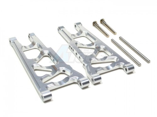 GPM Racing Traxxas Rustler VXL Aluminum Rear Lower Arm - 1 Pair Set Silver