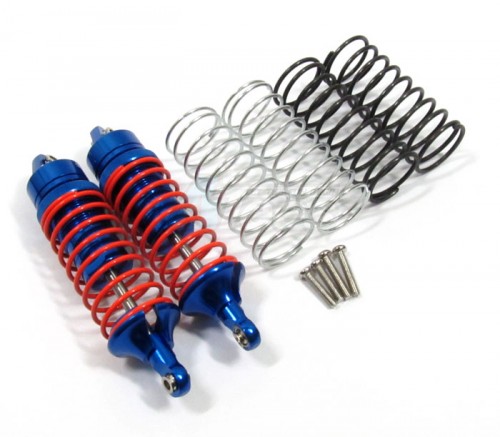 GPM Racing Traxxas Rustler VXL Aluminum Front Adjustable Spring Damper Blue