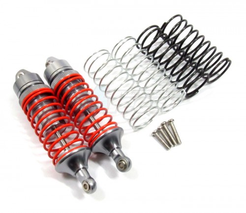 GPM Racing Traxxas Rustler VXL Aluminum Front Adjustable Spring Damper Gun Metal