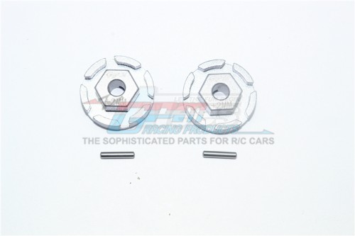 GPM Racing Traxxas Rustler VXL Aluminium Hex Adapter (+2MM) - 4Pcs Set (For 67076-4) Gun Metal