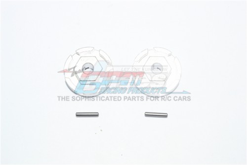 GPM Racing Traxxas Rustler VXL Aluminium Hex Adapter (+2MM) - 4Pcs Set (For 67076-4) Silver