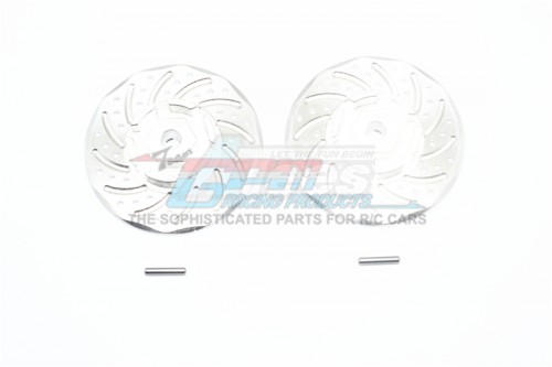 GPM Racing Traxxas Rustler VXL Aluminium + 2MM Hex With Brake Disk With Silver Lining - 4PcS Set (For 67076-4) Silver