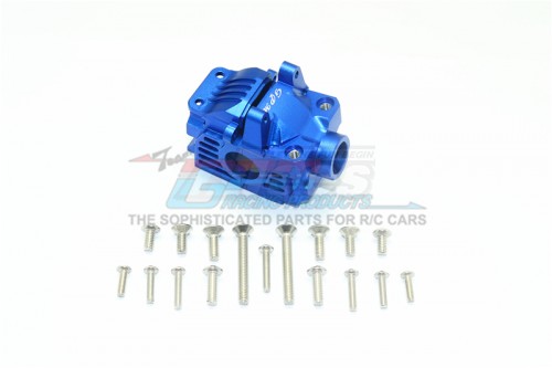 GPM Racing Traxxas Rustler VXL Aluminium Front Gear Box - 19Pcs Set (For 67076-4) Blue