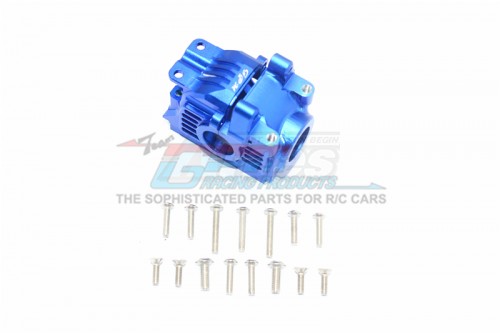 GPM Racing Traxxas Rustler VXL Aluminium Rear Gear Box - 17Pcs Set (For 67076-4) Blue