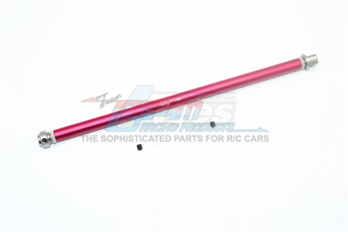GPM Racing Traxxas Rustler VXL Stainless Steel + Aluminium Center Drive Shaft - 5Pcs Set (For 67076-4) Red