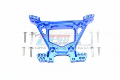 GPM Racing Traxxas Rustler VXL Aluminium Rear Damper Mount (For VXL 67076-4) Blue