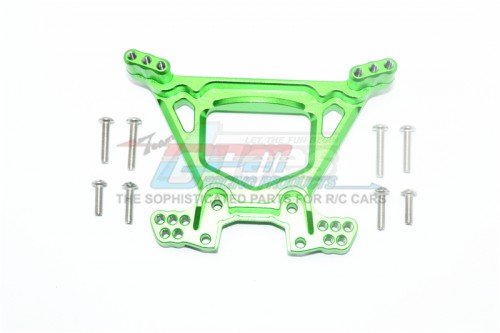 GPM Racing Traxxas Rustler VXL Aluminium Rear Damper Mount (For VXL 67076-4) Green